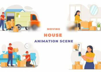 VideoHive House Shifting Concept Animated Scene 43334809