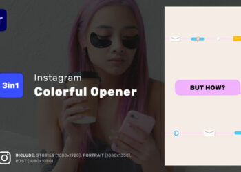 VideoHive Instagram Colorful Opener - Reels, TikTok Post, Stories for Premiere Pro 43208505