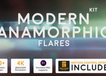 VideoHive Modern Anamorphic Flares Kit 25575409