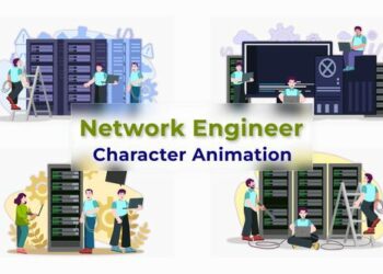 VideoHive Network Engineer Character Animation Scene Pack 39744103