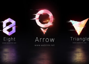 VideoHive Short Rotating Glitch Logo 43405812