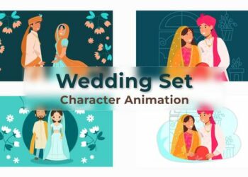 VideoHive Traditional Wedding Set character Animation Scene 39741158