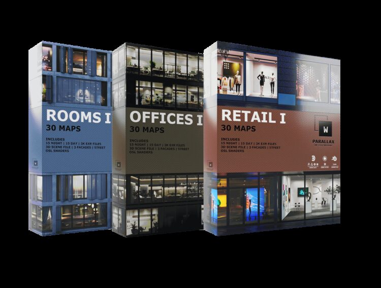Gumroad – wParallax Bundle 1 and 2 One-Click-Interiors for Archviz