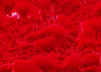 VideoHive Abstract Water Splatter Liquid Background Animation. Red color background 43411878
