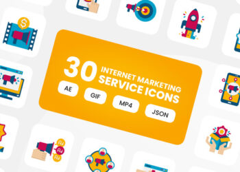 VideoHive Animated Internet Marketing Service Icons 43973940