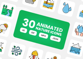 VideoHive Animated Nature Icons 44025126