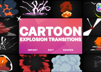 VideoHive Cartoon Explosions Transitions | FCPX 43068959