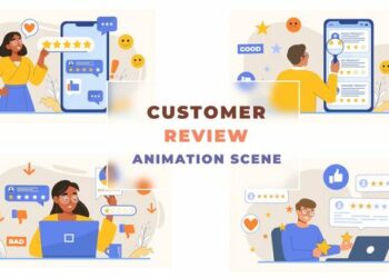 VideoHive Customer Review Concept Animation Scene 43663529