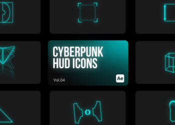 VideoHive Cyberpunk HUD Icons 04 for After Effects 44063385