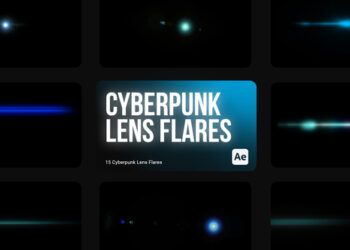 VideoHive Cyberpunk HUD Lens Flares for After Effects 43960909