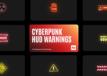 VideoHive Cyberpunk HUD Warning for After Effects 43856626