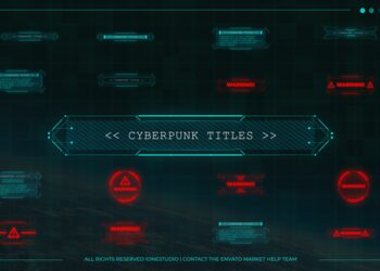 VideoHive Cyberpunk titles 44266709