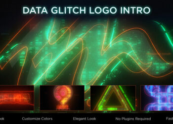 VideoHive Data Glitch Logo Intro 44456270