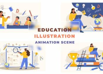 VideoHive Education Illustration Animation Scene 43663640