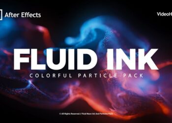 VideoHive Fluid Neon Ink And Particles Pack 43860331