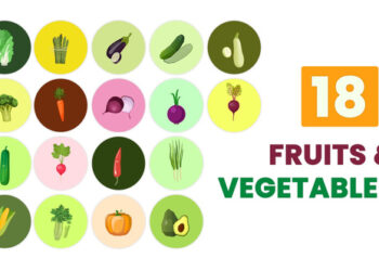 VideoHive Fruits And Vegetables Animated Element Pack After Effects Template 44499444