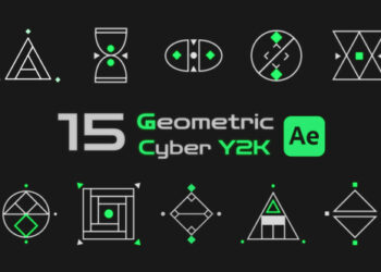 VideoHive Geometric Shapes Cyber Y2K 44334646