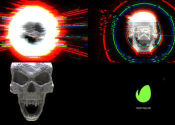 VideoHive Glitch Skull Logo for After Effects 43895874