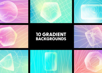 VideoHive Gradient Glass Backgrounds 44107204