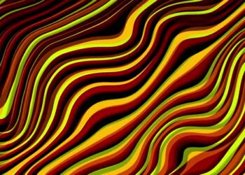 VideoHive Gradient colorful line metallic stripes background. abstract liquid wavy background 43411868