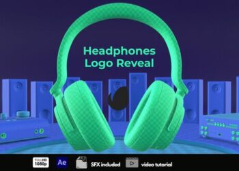 VideoHive Headphones Logo Reveal 43894356