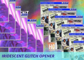 VideoHive Iridescent Holographic Glitch Opener 44214742