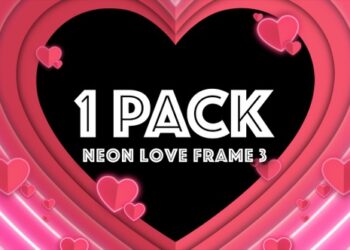 VideoHive Neon Love Frame 3 (alpha) 43382281