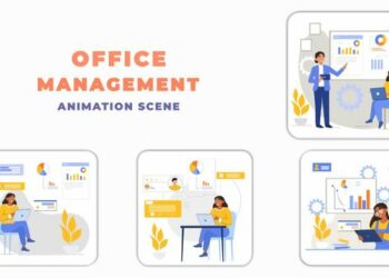 VideoHive Office Management Animation Scene After Effects Template 43961088