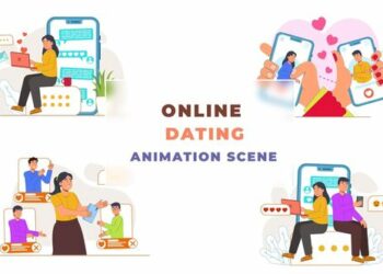 VideoHive Online Love Dating Animated Scene 43662895
