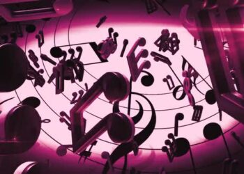 VideoHive Pink Musical Notes Animation Loop 43373320