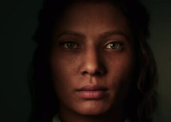 VideoHive Portrait of Curly Brunette Darkskinned Woman 43426646