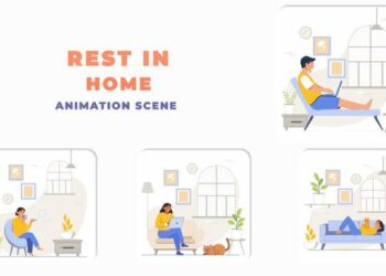 VideoHive Rest In Home Animation Scene After Effects Template 43960972