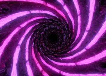 VideoHive Rotating Cyber Tunnel with Neon Lines 43423664