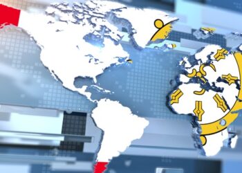 VideoHive Sikkim Flag Inside The Shape Of World Map Transition 43583425