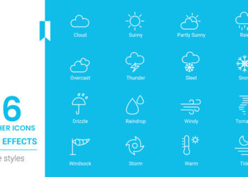 VideoHive Weather Icon Line pack 44142512
