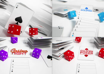 VideoHive White Playing Cards Online Logo Reveals 43969009
