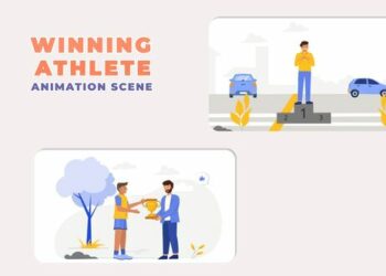 VideoHive Winning Athlete Animation Scene After Effects Template 43961002