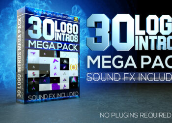 VideoHive minimal logo Reveal Mega pack 30 in 1 logo intro Ident with free Audio logo intro collection 43979641