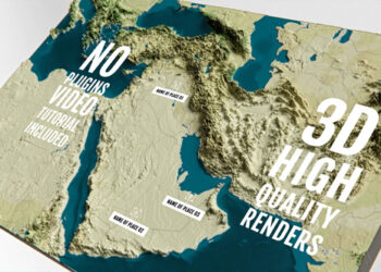 VideoHive 3D Physical Map - Middle East 44591299