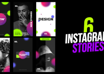 VideoHive 6 Abstract Gradient Instagram Stories - After Effects 44411415
