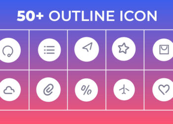 VideoHive After Effects Outline Icon Element Pack 44579949