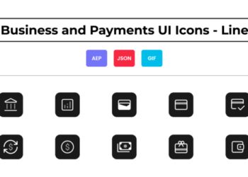 VideoHive Business and Payments UI Icons - Line 44836383