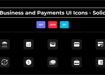 VideoHive Business and Payments UI Icons - Solid 44836397