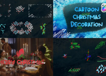 VideoHive Cartoon Christmas Decoration Effects | FCPX 42296499