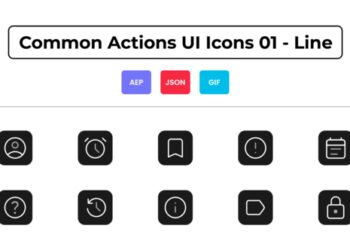 VideoHive Common Actions UI Icons 01 - Line 44836513