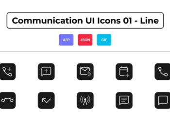 VideoHive Communication UI Icons 01 - Line 44836804