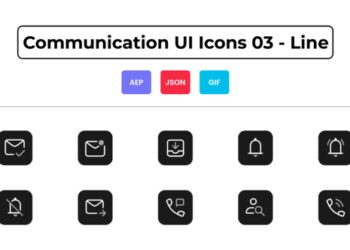 VideoHive Communication UI Icons 03 - Line 44836894