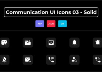 VideoHive Communication UI Icons 03 - Solid 44836906