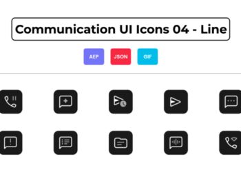 VideoHive Communication UI Icons 04 - Line 44836916