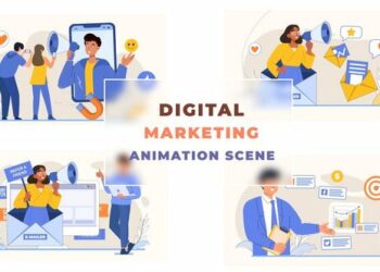 VideoHive Digital Marketing Concept Animation Scene 43660519